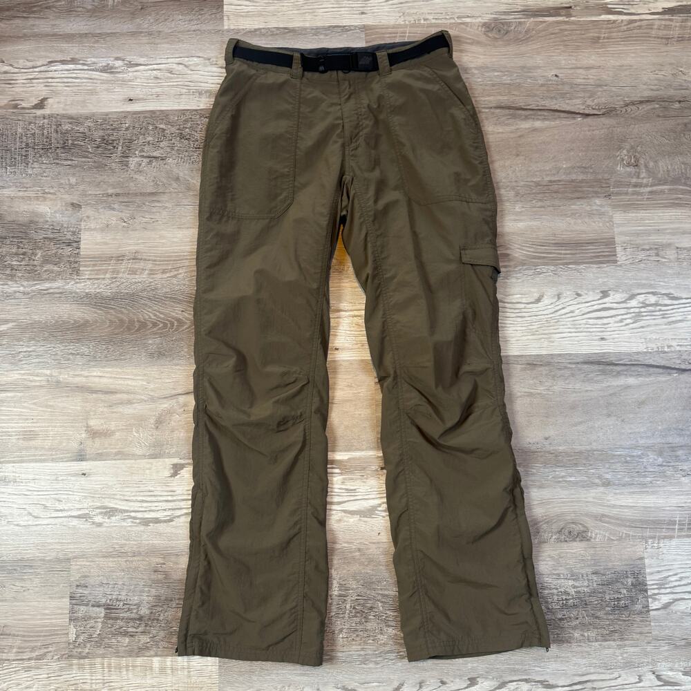 Eastern Mountain Sports EMS Cargo Hiking Pants Olive Nylon Belted Gorpcore 8